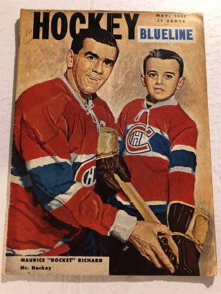 1958 Hockey Blueline Montreal Canadians Maurice The Rocket Richard Mr Hockey