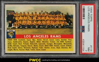 1956 Topps Football Los Angeles Rams 114 Psa 7 Nrmt (pwcc)
