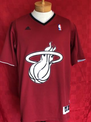 Sweet Chris Bosh 1 Adidas Miami Heat Red Basketball Jersey Shirt Medium Nba