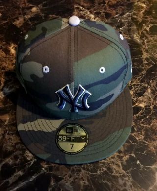 York Yankees Era 59fifty Camouflage Camo Fitted Hat Cap Sz.  7