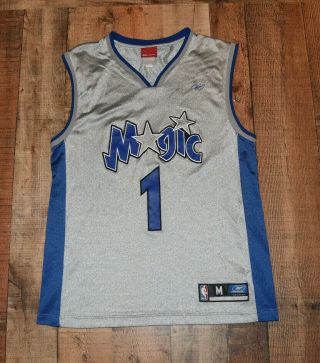 Tracy Mcgrady Orlando Magic Nba Basketball Jersey Reebok Grey T - Mac Men 