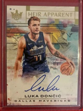2018 - 19 Court Kings Heir Apparent Auto Autograph /199 Luka Doncic Rc On Card