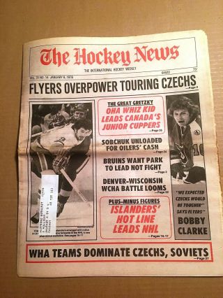 The Hockey News,  Jan 6,  1978,  Vol 31 No 14,  40p: Oha Gretzky Lead Canada Juniors