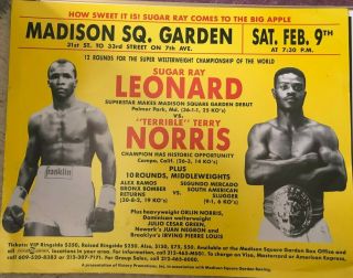 Sugar Ray Leonard Vs ``terrible`` Terry Norris Boxing Poster