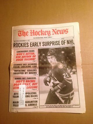 The Hockey News,  Nov 11,  1977,  Vol 31 No 6,  36p: Rockies Early Surprise Of Nhl