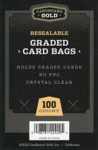 500 (5 Packs) Ultra Cbg Resealable Graded Card Bags Gb