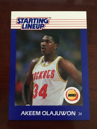 1988 Starting Lineup Card - Akeem Olajuwon