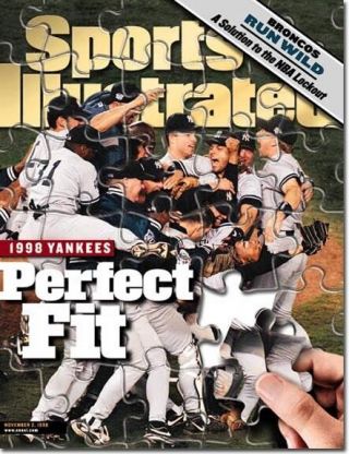 November 2,  1998 York Yankees Perfect Fit Sports Illustrated B