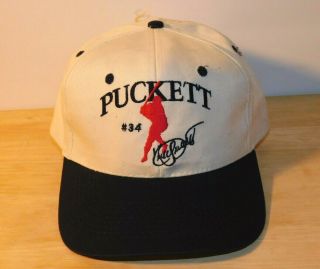 Vintage 1980s Minnesota Twins Kirby Puckett 34 Mlb Sga Dairy Queen Hat