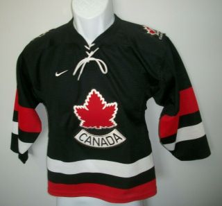 Youth Boys Nike Team Canada Iihf Olympic Games Hockey Jersey Sz.  M Euc
