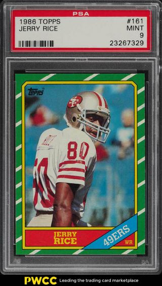 1986 Topps Football Jerry Rice Rookie Rc 161 Psa 9 (pwcc)