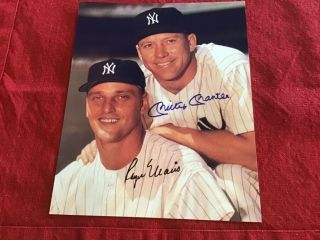 Mickey Mantle And Roger Maris Autographed 8x10 Photo.  Certified
