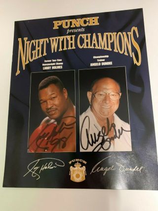 Larry Holmes And Angelo Dundee Both Signed 8x10 Photo