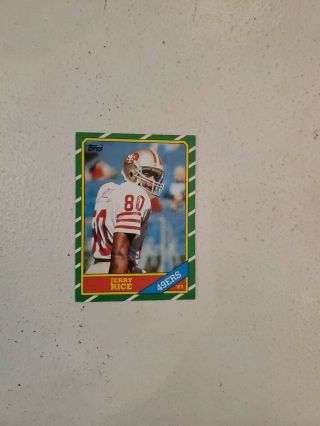 1986 Topps Football Jerry Rice Rookie Card Rc 161 San Francisco 49ers Psa?