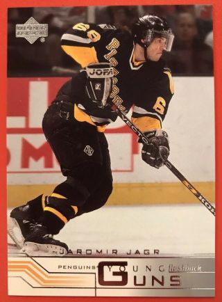 2001 - 02 Upper Deck Jaromir Jagr Young Guns Flashback Pittsburgh Penguins
