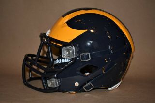 Michigan Wolverines Full Size Football Helmet with Jersey. 4