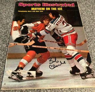 Bob Bobby Clarke Signed Sports Illustrated May 1974 Philly Flyers Nhl Autograph