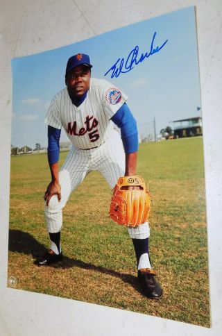 8x10 Photo Autographed Signed York Ny Mets Ed Charles