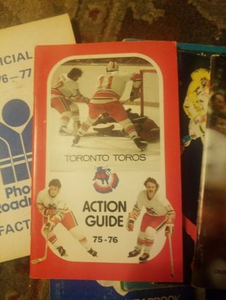 1975 - 76 Toronto Toros Media Guide Yearbook 1976 Wha Press Book Program Hockey