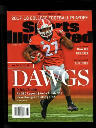 2017 - 18 Nick Chubb Georgia Bulldogs Cfp Sports Illustrated Special Issue