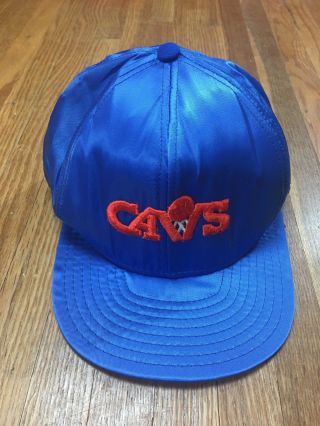 Vintage Cleveland Cavaliers Snapback Hat Adjustable Cavs Satin Cap