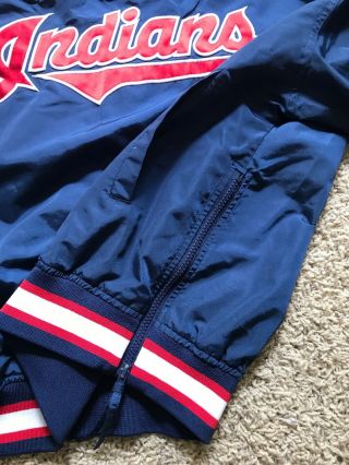 Vintage 90’s Men’s Cleveland Indians MLB Pullover Sewn Jacket Size XL 5