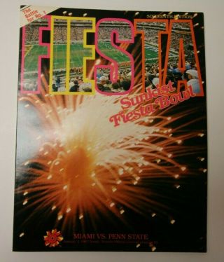 1987 Fiesta Bowl Penn State Vs.  Miami U Football Program Ncaa Phoenix,  Az Rare