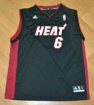 Miami Heat Youth Xl 18 - 20 Lebron James Basketball Jersey Adidas Nba