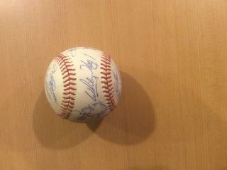 1976 Kansas City Royals Autographed Official Al Baseball (22) Sigs
