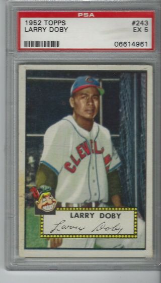 1952 Topps 243 Larry Doby Psa Graded 5 Cleveland Indians