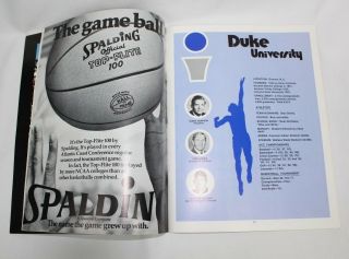 ACC Tournament College Basketball 1975 Program - North Carolina,  NC State,  Duke 3