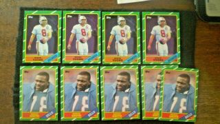 9 Cards 1986 Topps Rookies Bruce Smith - - Steve Young