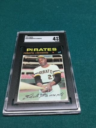 1971 Topps Roberto Clemente Pittsburgh Pirates 630 Baseball Card Sgc Graded 4.