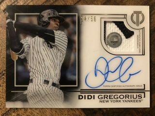 2019 Topps Tribute Didi Gregorius Patch/auto ’d 24/50 Ny Yankees