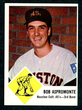 1963 Fleer Baseball Card - 37 Bob Aspromonte - Nm