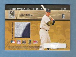 2005 Ted Williams & Nomar Elite Throwback Threads Dual Jersey Patch Prime Psa 8