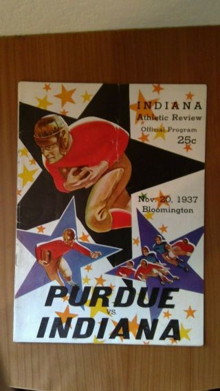 Purdue Vs Indiana Football Program,  At Indiana,  11/20/1937