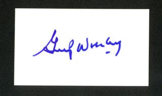 Gump Worsley Hof Rangers Canadiens Signed Autograph Auto Business Card