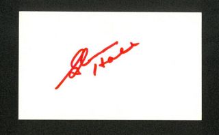 Glenn Hall Hof Red Wings Blackhawks Signed Autograph Auto Business Card