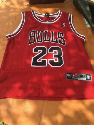 Jordan Nike Mens Jersey Authentic Sz Size 48 Chicago Bulls