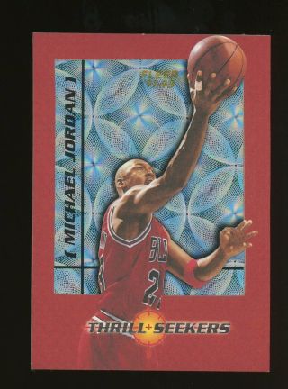 1997 - 98 Fleer Thrill Seekers 7 Michael Jordan Chicago Bulls Hof