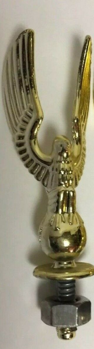 Vintage Brass Gold Tone Cast Metal Majestic Eagle Trophy Topper Accent 3 " H