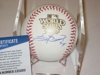Sergio Romo (giants) Signed Official 2010 World Series Baseball W/ Beckett