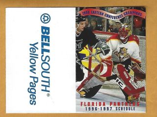 1996 - 97 Florida Panthers Hockey Pocket Schedule