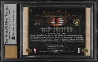 2007 Upper Deck Premier Kevin Durant ROOKIE RC AUTO PATCH /199 101 BGS 9 (PWCC) 2