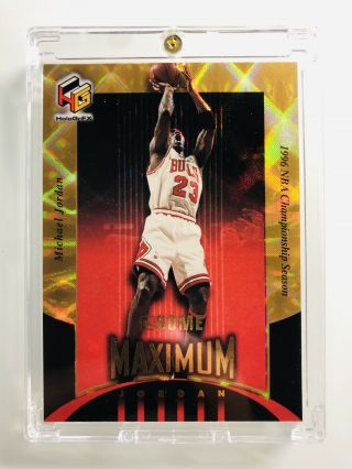 Michael Jordan 1999 Ud Hologrfx Gold Ausome Maximum Jordan Mj4 Bulls Hof