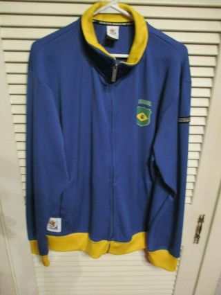 Brazil Fifa World Cup 2010 South Africa Full Zip Polyester Jacket Size L