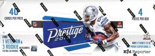 2016 Panini Prestige Football Hobby Box Blowout Cards