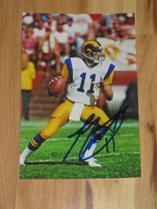 Los Angeles Rams Jim Everett Signed 4x6 Photo Nfl Autograph