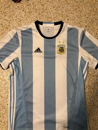 Authentic Argentina National Team Soccer Jersey Large Adidas